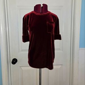 Lauren Ralph Lauren XXS Velvet Short Sleeve Top